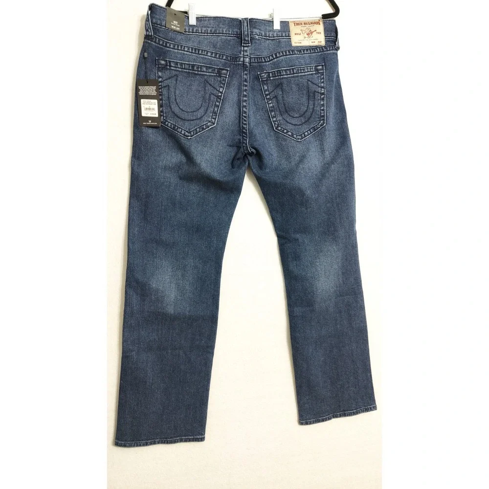 True Religion Ricky SN Relaxed‎ Straight Jeans 107344 Men's Pants sz 36/34 New